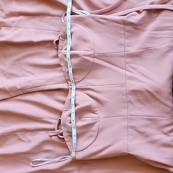 Dessy Collection Bustier Crepe Midi Dress  With Adjustable Bow Straps 30… - Picture 5 of 9